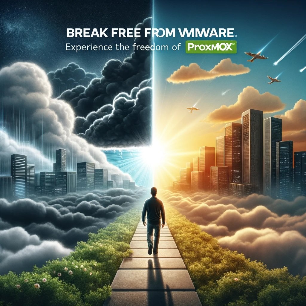 AI generated photo of breaking free from VMware